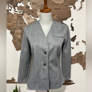 Chic Gray Women's Blazer- Size: L